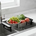thumbnail image 5 of 2026 Extend Kitchen Sink Drain Basket with Adjustable Boom, Retractable Stainless Steel Sink Rack, Multifuncion Sink Drying Rack, Dish Drying Rack for Vegetables Fruits Dishes, Dish Rack Over Sink, C, 5 of 5