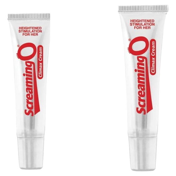 Screaming O Climax Cream - Women's Personal Intimacy Enhancement Gel - Natural Formula Warming Cream for Enhanced Sensation - 0.5 oz (2 Pack)