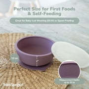 WeeSprout Suction Bowls for Baby & Toddlers (Set of 2) - 100% Silicone w/ Plastic Lid