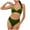 Green, variant on Erwazi Women's Velvet Bikini Set Push Up Padded 2 Piece Vacation Beach Swimwear
