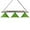 Green, variant on Pool Table Light, 47" Fixture for 7' 8' Tables, Hanging With Real Billiard Ball and 3 Metal Lamp Shades for Game Room