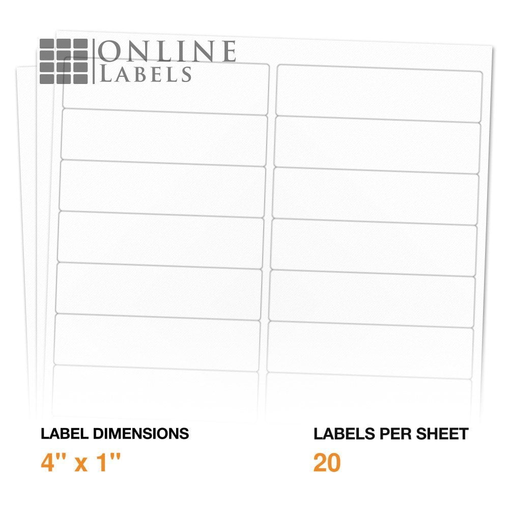 Address Labels - 4 x 1 - Inkjet/Laser Printer - Online Labels (1000 Sheet Pack)