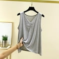 thumbnail image 2 of Bovemsi Camisole Tops for Women Womens Cute V Neck Tank Top Summer Sleeveless Cropped Tshirts With Side Split Basic Tanks, 2 of 4