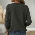 thumbnail image 4 of Hurxie Women Tops Long Sleeve Blouses Dressy Casual Crewneck Pleated Tunic Shirts Loose Fashion Clothes, 4 of 5