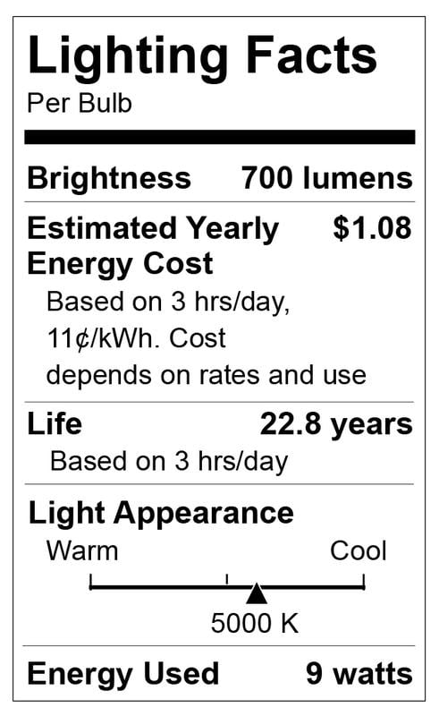 Great Value LED Light Bulb, 9W (65W Equivalent) BR30 Floodlight Lamp E26 Medium Base, Dimmable, Daylight, 8-Pack