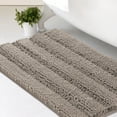 thumbnail image 4 of PrimeBeau Chenille Absorbent Non-Skid Taupe Microfiber Polyester Bath Rug, 59" x 20", Machine Washable, 4 of 6