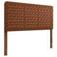 thumbnail image 2 of Sparta Weave Vegan Leather Queen Headboard in Walnut Brown, 2 of 8