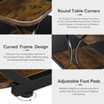 thumbnail image 5 of Table Basse Carrée avec 2 Niveaux, 40 Pouces Table Basse de Ferme avec Étagère de Rangement en Bois, 5 of 5
