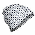 thumbnail image 1 of Anchor Unisex Beanie, Aquatic Modern Sharks, Hiking Outdoors, Indigo White, by Ambesonne, 1 of 1