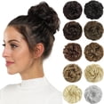 thumbnail image 1 of Brote de rosa, moño desordenado, piezas de cabello para mujer, extensión de moño, Updo, rizado, moño desordenado, Scrunchie, marrón medio, 1 of 5