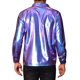 thumbnail image 3 of Camisas holográficas INSPIRE CHIC para hombres, camiseta de manga larga metálica, camisa de disco brillante, 3XL, azul, 3 of 5
