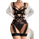 thumbnail image 5 of Conjunto de lencería sexy hueca divertida con diseño compuesto de niña con sombrero europeo y americano, 5 of 5