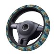 thumbnail image 6 of Lsque Colorful Plant Turtle Ultra Soft Car Steering Wheel Cover for Women, Standard 15 inch Size for Truck Van SUV Auto, 6 of 8