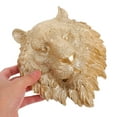 thumbnail image 5 of HEATSHAKING Tiger Head Sculpture Golden Resin Wall Hanging 1Pcs 8.9X7.7X3.7In, 5 of 8