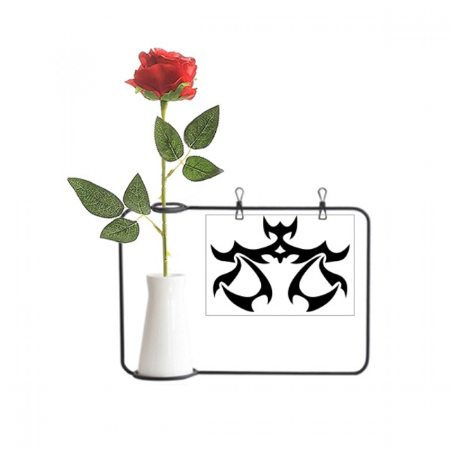 Vase Suspendu en Forme de Fleur Artificielle Rose avec Signe du Zodiaque