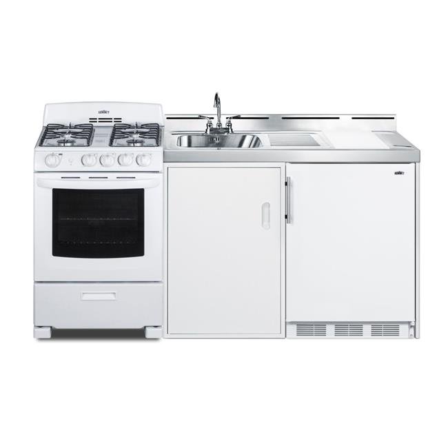 Summit Appliance ACK72GASW 42 x 71.5 x 24 in. Allinone Combination