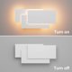 thumbnail image 3 of Aplique de pared LED blanco moderno, iluminación de sala de estar contemporánea, lámparas de pared con marco rectangular, aplique de pared de aluminio de silicona y metal de calidad para comedores,, 3 of 5
