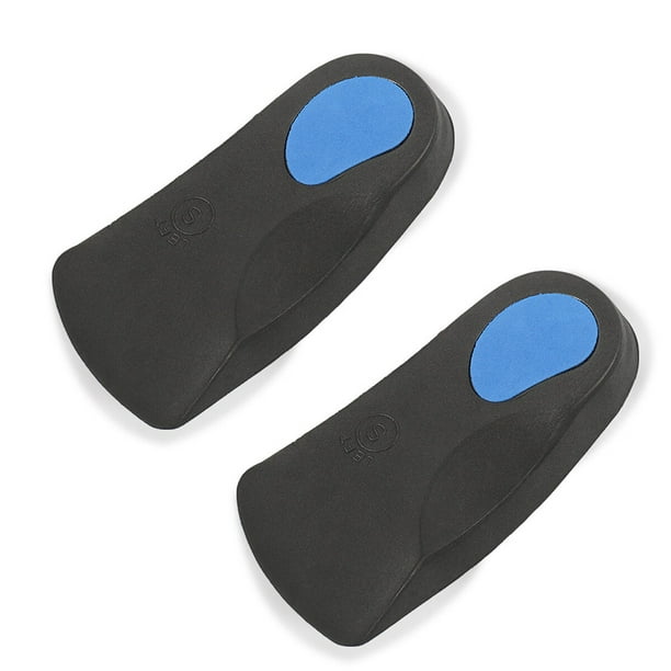 Plantillas ortopédicas para mujer, 1 par de 3/4, soporte para el arco del talón, fascitis plantar, masaje para pies planos, talla XS (azul y negro)