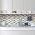 thumbnail image 3 of Lucoss 10 Pcs Self-adhesive Tile transfer for Home Decor, Peel and stick Tile Decal, Water-proof Backsplash Wall Tile Sticker for Kitchen Bathroom, 8x8inch, 3 of 9