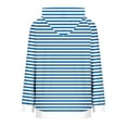 thumbnail image 5 of Long Fleece Hoodies for Women Color Block Striped Pullover Sweatshirt with Front Pocket Drawstring Hooded Tops (L, Sky Blue|Stripes), 5 of 6