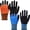 Size L, Orange+Blue, variant on 2 Pack Latex Coated Work Gloves for Men Women, Waterproof and Non-Slip Safety Gloves with Breathable Knit Liner, Heavy Duty Grip for Gardening, Construction, Warehouse and DIY