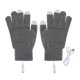 thumbnail image 2 of Guantes calefactables USB para manos completas, de invierno, para portátil, para escribir, lavables, para ciclismo gris, 2 of 8