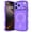 Purple, variant on Magnetic Case for iPhone 17 Pro Max, Compatible with MagSafe, Magnetic Clear Curly Wavy Frame Wave Sparkly Bling Glitter Transparent TPU PC Girls Women Case for iPhone 17 Pro Max, Blue