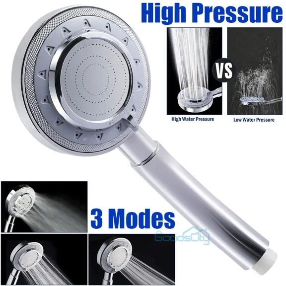 Multi-Functional Shower Head High Pressure 3 Settings Spray Handheld Shower Head