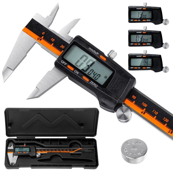 Digital Vernier Calipers 150mm - High Precision Digital Caliper with Large LCD Screen Micrometer Accuracy Calipers Measuring Tool for DIY & Professionals Inches/MM Conversion