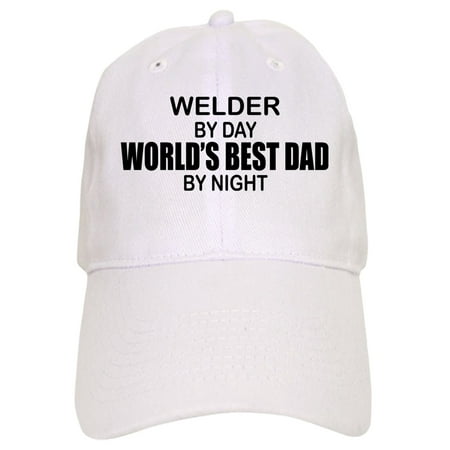CafePress - World's Best Dad - Welder - Printed Adjustable Baseball (Best Welder For Motorcycle Fabrication)