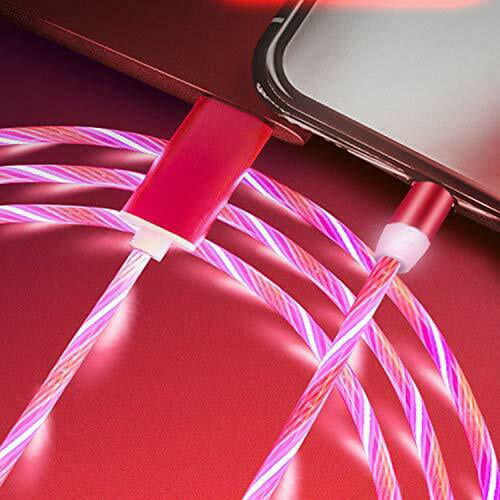 Flowing LED Lights USB-C (Type-C) Charge and Sync Cable - Pink 
