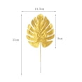 thumbnail image 2 of 10PCS Gold Decoration Imitation Turtle Back Leaf Artificial Plants Palm Leaves Tropical Party Leaves, 2 of 5