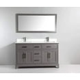 thumbnail image 2 of Vanity Art 60" Double Sink Bathroom Vanity Set with Engineered Marble Top and Two Free Mirrors, 2 of 5
