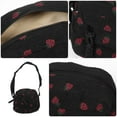 thumbnail image 3 of unbranded Cruzado Vintage De Corduroy Negro Con De Fresa Estilo Japonés Para Mujer, 3 of 8