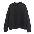 thumbnail image 4 of SDNall Sweatshirts for Women Trendy Color Turtleneck Long Sleeve Plus Velvet Sweatshirt (Black, Sizes S-XXL), 4 of 7