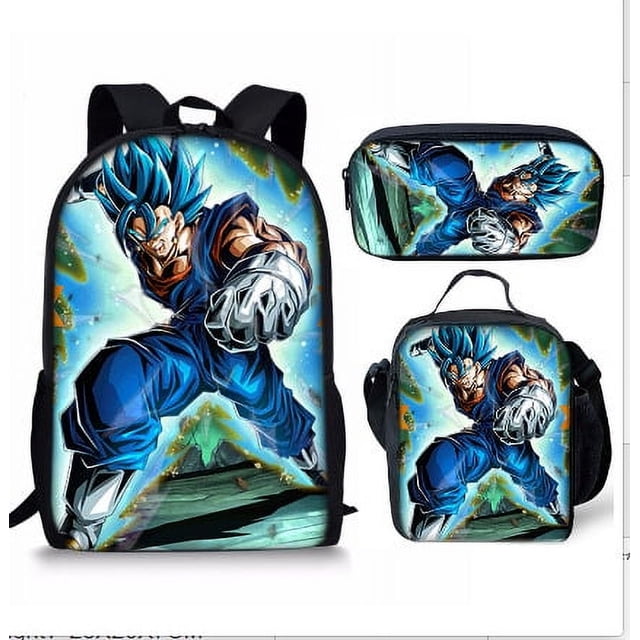 Anime Dragon Ball Backpack, Schoolbag Three-piece-ZJKDGJKJ