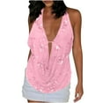 thumbnail image 2 of Summer Tanks for Women 2026 Fashion Solid Color Halter Camisole Blouses Leisure Loose Fit Sleeveless Halter Summer Tops, 2 of 6