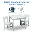 thumbnail image 5 of Delta Children MySize Wood Play Table and Chair Set (2 Chairs Included) - Greenguard Gold Certified, Bianca White, 5 of 11