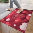 thumbnail image 6 of Happy Valentine''s Day Doormat Non-Slip Absorbent Resist Dirt Front Door Mat Machine Washable Love Cat Mats Outdoor Inside Floor Rugs for Entryway 30" X 17", 6 of 6