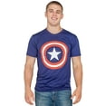 thumbnail image 2 of Captain America Shield Adult Navy Performance T-Shirt, 2 of 3