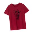 thumbnail image 2 of Camiseta de mujer de manga corta Tops ropa de moda suave básica camisetas cuello redondo Tops para vacaciones uso diario caminar compras SG, 2 of 8