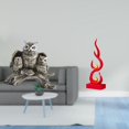 thumbnail image 2 of Figuras de búhos, artesanías de animales artificiales, estatua moderna de búho, escultura abstracta de fuego, adorno de resina con detalles realistas,, 2 of 8