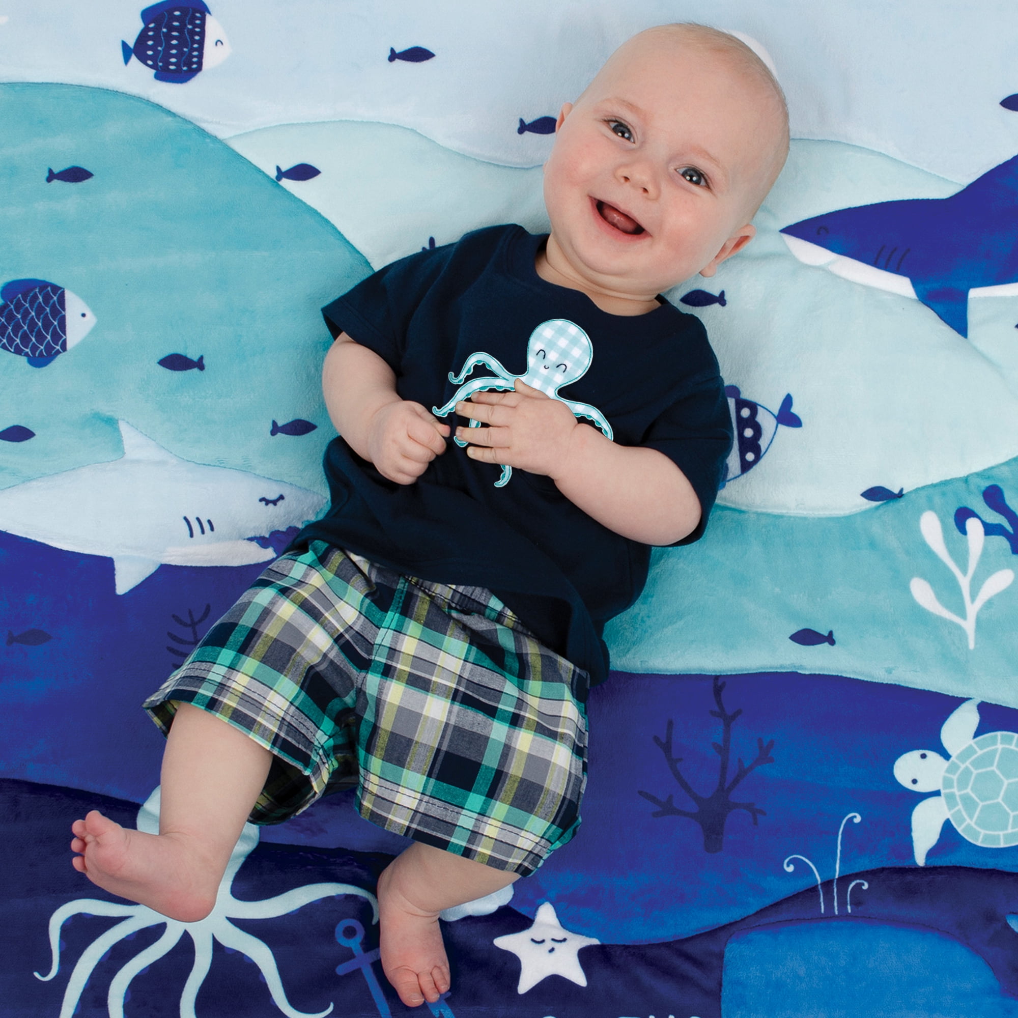 Little Feet Boutique Sea Life Octopus Iron-On Appliqué, Multi-Color 1 Piece