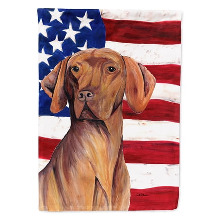 USA American Flag with Vizsla Garden Flag