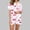 *White^, variant on ClodeEU Women's Cute Bow Printed Short Sleeve Pajama Set, 2 Piece Button Up Matching Sleepwear Red,Womens Plus L