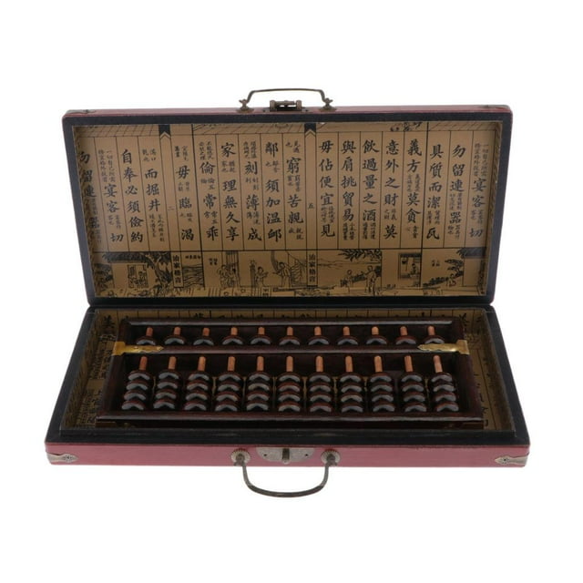 Herramienta De De Calculadora Japonesa Japonesa Varillas De De Botón De , Caja De Incluida CUTICAT Ábaco de madera vintage