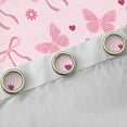 thumbnail image 4 of Feelyou Pink Bowknot Black Out Curtains, Butterfly Curtains Pack of 2 (42x63 Each), 4 of 6
