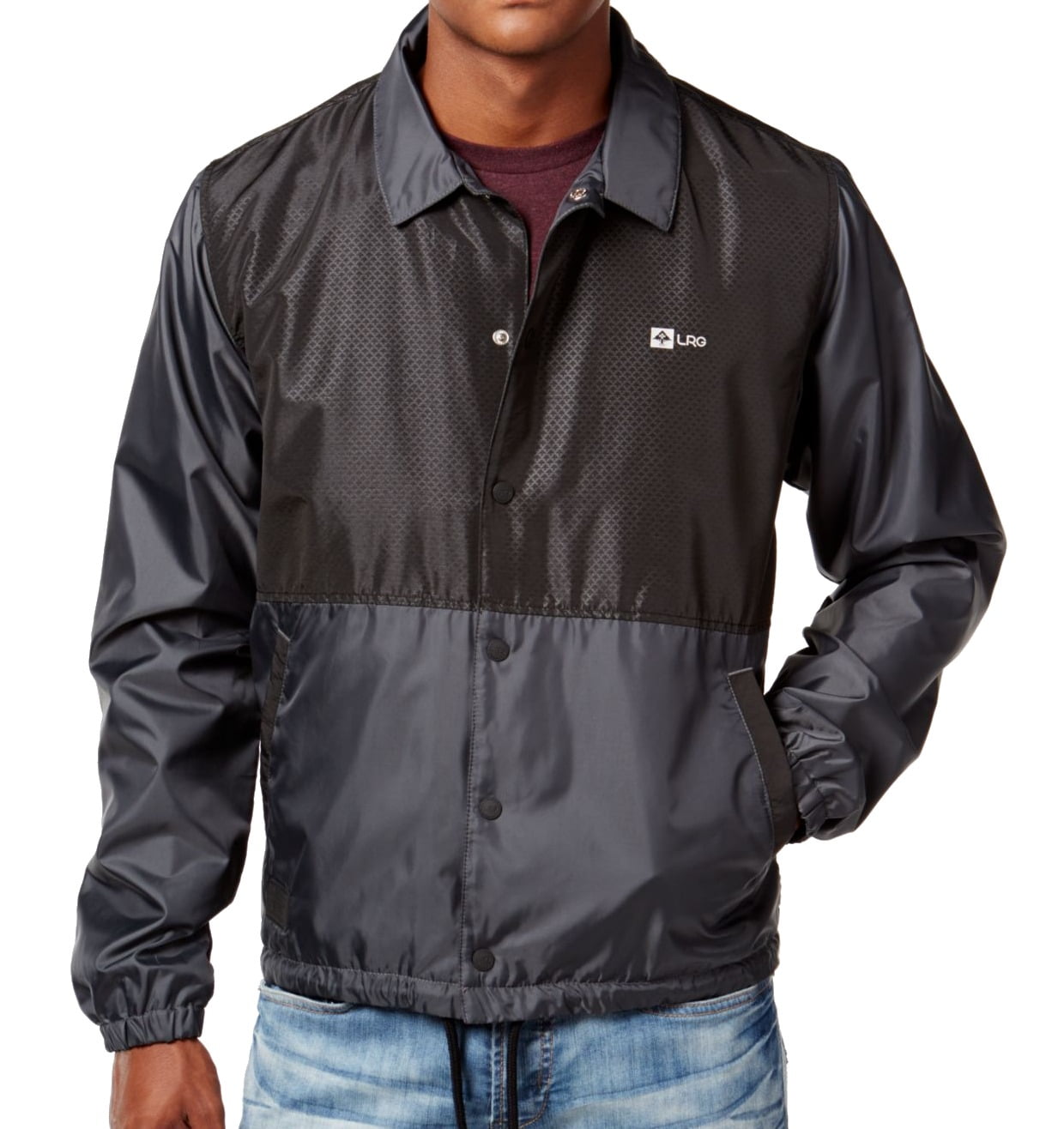 LRG LRG NEW Deep Black Mens Size 2XL HighDefinition Windbreaker