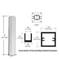 thumbnail image 5 of CRL D990A18C Satin Anodized 18" Center Design Series Partition Post, 5 of 9