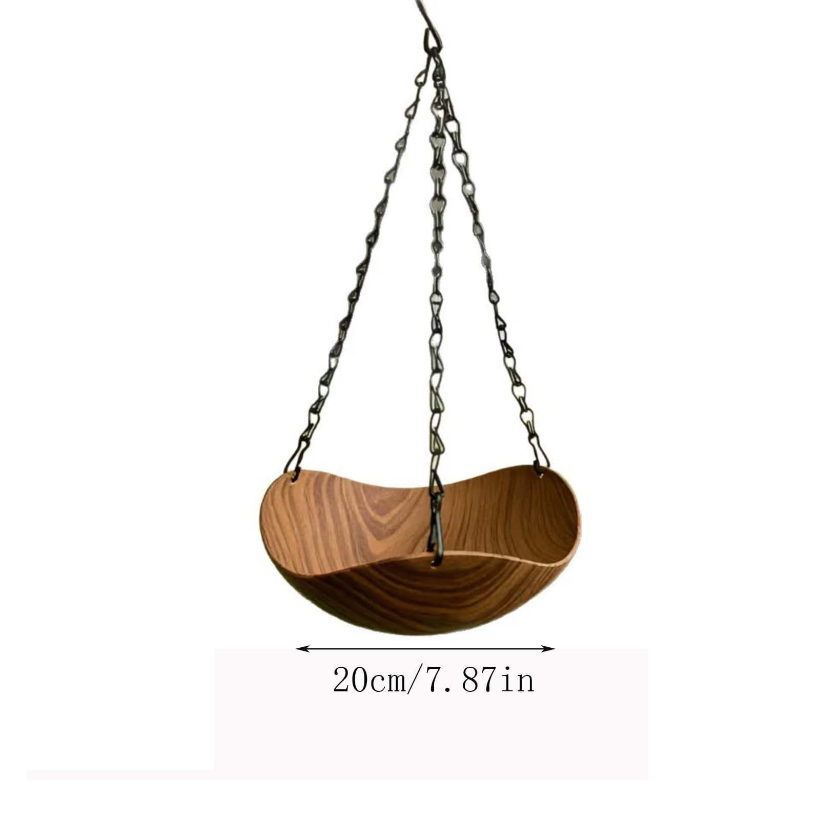 FEOLGEHLY Wooden Bird Feeder, Hanging Bird Houses for Outside, Hummingbird Feeders for Outdoors, Garden Patio Decorative Nest Box Birdhouse for Swallow Little Sparrow Finch or Medium Size Birds Brown